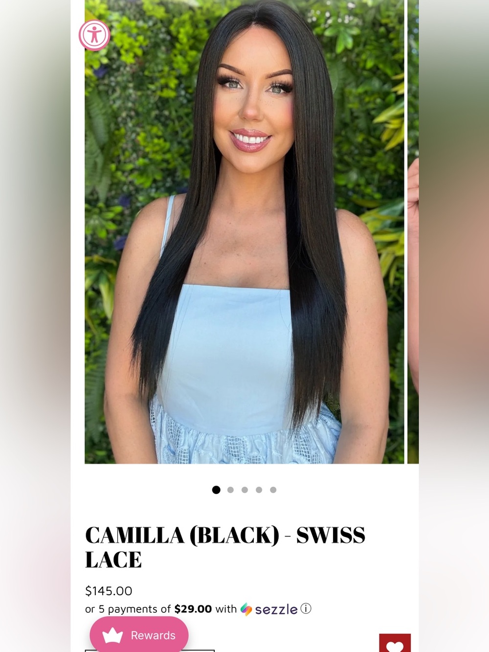 Chelsey smith crowns Camilla black wig